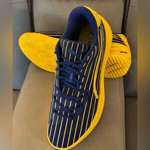 Men"s Blue and Yellow Athletic Shoes